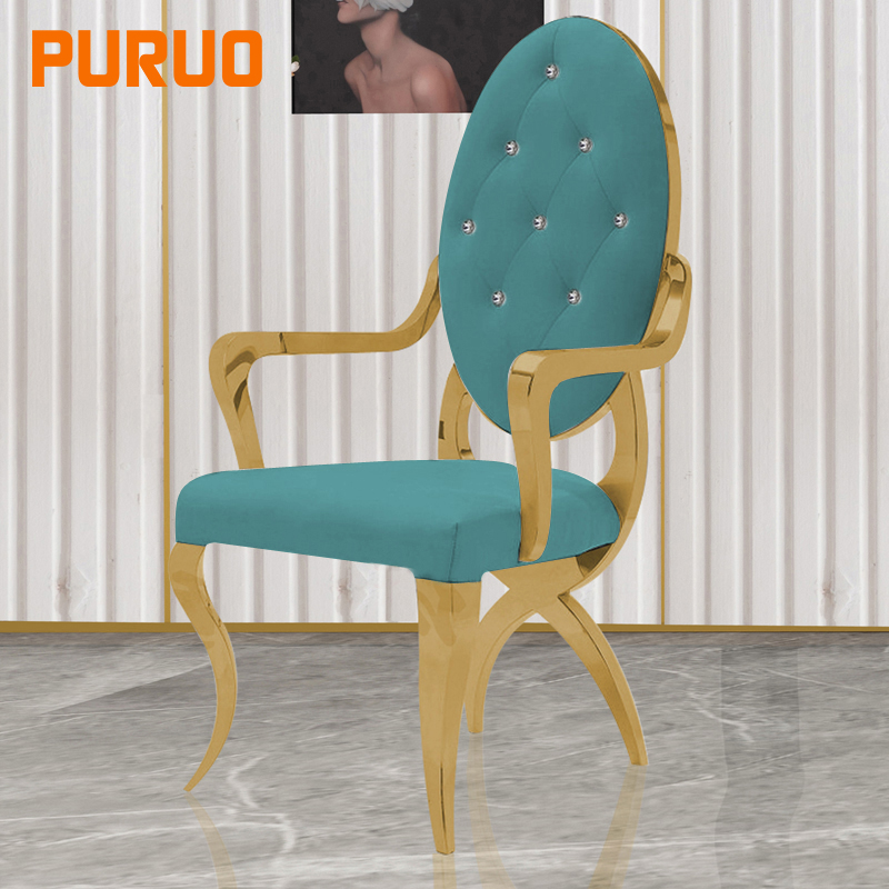 Высококлассный Банкетный стул с серебристой рамкой из нержавеющей стали, черная тканевая подушка