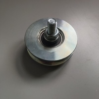 Roue de porte roulante d'entrepôt extérieur en acier inoxydable avec boulon, roulement simple à gorge en U - Antirouille et faible bruit