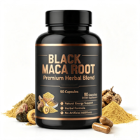 Complément de racine de maca noire pour hommes, extrait de maca pour l'énergie, l'équilibre hormonal et la vitalité