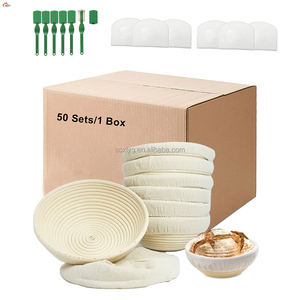 XR vendita all'ingrosso 7/8/9/10 pollici rotondo naturale della canna Indonesia di fermentazione Rattan pane Banneton cesto di prova con fodera di stoffa - Product Image 3