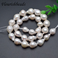 Perle d'eau douce blanche naturelle de bonne qualité perles en vrac de forme irrégulière à la mode pour femmes hommes bijoux collier fabrication de bracelets
