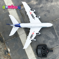 Avion télécommandé EPP 3 canaux 2.4G avec éclairage LED, jouet électrique 70G, Airbus A380, portée 200M, prêt à voler avec télécommande