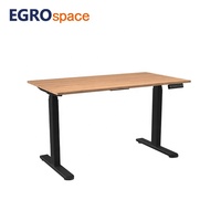 Bureau assis-debout électrique réglable EGROspace double face à double moteur ergonomique pour poste de travail