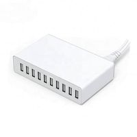 Station de charge pour smartphone 5V 12A, tête de charge 10 ports 60W haute puissance, chargeur multi-ports USB pour téléphone portable