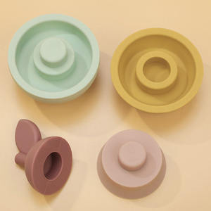 ของเล่นซิลิโคนแบบซ้อนได้สำหรับเด็กทารกและเด็กเล็ก บล็อกสร้างสมดุลหลากสีสันเพื่อการศึกษาสำหรับเด็กเล็ก - Product Image 6