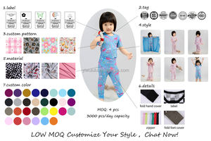 Stampa <span class=keywords><strong>dinosauro</strong></span> bambino <span class=keywords><strong>pigiama</strong></span> di bambù ragazze morbido bambù abbigliamento set due pezzi per bambini di bambù abiti - Product Image 2