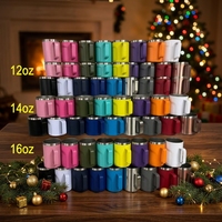 Tasses de voyage 14oz 12oz avec logo personnalisé, en acier inoxydable 304 à double paroi, isolées sous vide, pour le camping, le voyage, le café, avec poignée