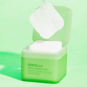 Almohadillas de algodón para el cuidado rápido de la piel con extracto de Centella Asiática de marca privada IREV, calman el enrojecimiento y la hinchazón, limpieza profunda, caja de almohadillas de algodón OEM. - Product Image 5