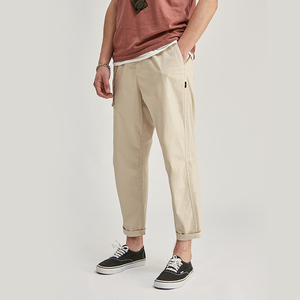<span class=keywords><strong>Pantalon</strong></span> Chino <span class=keywords><strong>Homme</strong></span> Élastique <span class=keywords><strong>Taille</strong></span> Haute de Qualité Supérieure, Style Designer Ample, Personnalisable, Couleur Kaki, Idéal pour l'Été - Product Image 2