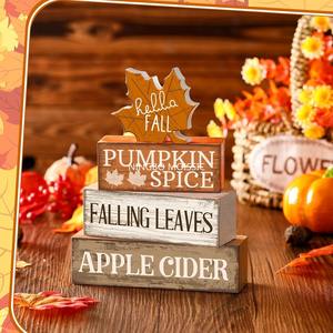 Ensemble de 4 pièces de flocon de neige en bois rustique pour plateau de Noël et décor d'hiver de ferme - Product Image 3