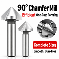 Foret à chanfreiner HSS à 3 cannelures, 90 degrés, pour le chanfreinage et le débavurage du métal, 4,5-50 mm