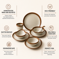 Service de table en mélamine effet porcelaine émaillée, sans BPA, incassable, assiettes et bols, vaisselle pour hôtels et restaurants, vente en gros OEM