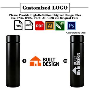 Bouteille d'eau intelligente en acier inoxydable 500 ml avec affichage LED de la température, personnalisable avec logo, idéale pour les cadeaux promotionnels d'entreprise en gros - Product Image 2