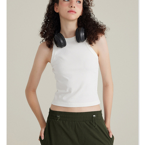 Ropa Urbana Económica, Camiseta Blanca de Algodón para <span class=keywords><strong>Mujer</strong></span>, Tejido Jersey Transpirable, con Logotipo Personalizado - Product Image 5