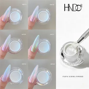 Nouvelle poudre Aurora Chrome pour ongles, paillettes à effet miroir métallique pour la décoration des ongles, pigment en poudre pour la manucure WT - Product Image 1