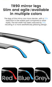 Lunettes <span class=keywords><strong>de</strong></span> soleil <span class=keywords><strong>de</strong></span> sport d'extérieur OEM Touch, à verres électrochromiques, avec fonction d'écoute musicale et d'appel, verres colorés changeants, lunettes intelligentes - Product Image 6