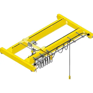 Double Girder Crane 50 ton with Trolley or Electric Winch Double Beam Workshop Electric Bridge Crane