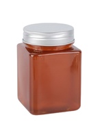 MAYSURE Bouteille carrée en PET de 200 ml pour poudre protéinée, pot en plastique pour miel, bouteille pour compléments nutritionnels, flacons pour capsules en PET de 200 ml