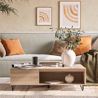Salon en bois table basse design luxe moderne