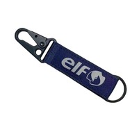 Porte-clés personnalisé avec logo imprimé en typographie, en alliage de zinc durable, thème sportif, avec dragonne en nylon