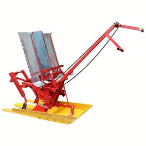 Trasplantadora manual de arroz de 2 hileras con manivela para siembra de plántulas en macetas de papel, pequeña, para agricultura, superventas en China, precio. - Product Image 1