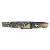Ceinture JULUN pour Hommes – Style Western, Fabricants de Ceintures, Motif Paisley Ethnique Vintage, Boucle Automatique, Accessoire Décoratif Tendance pour Jean