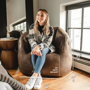 เก้าอี้หนังบีนแบ็กทรงพูฟเฟรมดูไบหรูหราเก้าอี้โซฟาเกรดเชิงพาณิชย์พร้อมไส้กันน้ำ - Product Image 3