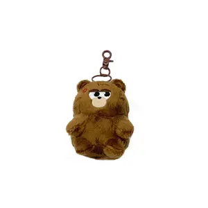 מריבה דוב קטן צעצועי קטיפה אביזרי מחזיק מפתחות מצויר תליון מתנה כיף לילדים