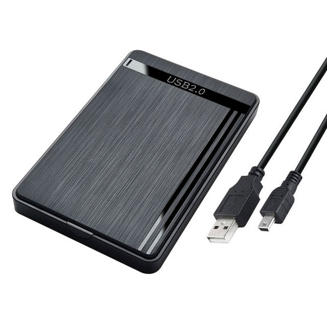 Direct Supply From Factory USB 2.0 HDD/SSD External Enclosure 2.5 Inch SATA Portable ABS Material Black OEM Brand