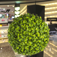 Bola Rumput Hias Taman Luar Ruangan Bunga Buatan Daun Gardenia Tahan UV Ramah Lingkungan Tahan Lama Plastik Gantung