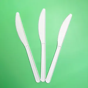 CPLA Atacado Embalagem Individual Compostável Descartável CPLA Faca Utensílios Biodegradáveis PLA Talheres