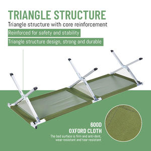 モダンデザイン軽量アルミフレームレジャーキャンプ用ベッドコンパクトポータブルオックスフォード素材屋外用 - Product Image 4