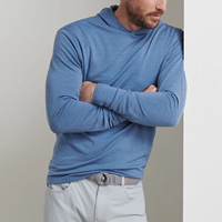 Sweat-shirt à capuche sport personnalisé vierge, extensible dans les quatre sens, évacuant l'humidité, coupe classique, 89% polyester, 11% élasthanne, imperméable