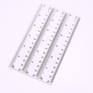 Reglas de plástico de medición de doble cara con purpurina de alta calidad, 6, 8 y 12 pulgadas - Product Image 6