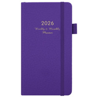 En stock : Agenda-planificateur à couverture rigide en papier thermique, format moyen 26, ouverture 24, pour cadeau personnalisé transfrontalier