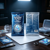 Sachets métalliques thermoscellables pour cartes à collectionner, emballages brillants personnalisés, imprimés en héliogravure, sacs vides étanches à l'humidité et anti-fuite