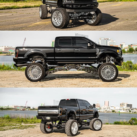 Jantes de camion forgées sur mesure SL 28X12 28X14 20X14 26X16 30X16 Super Single Deep Concave Polished avec 8X170 8X180 pour Ford F250