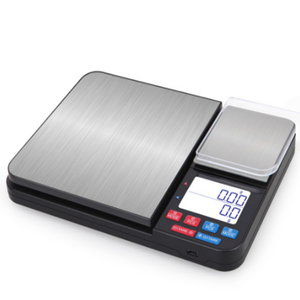 Bilancia da Laboratorio a Doppia Piattaforma in Acciaio Inox con Precisione di 0,1g e Display LED per Uso in Cucina e Laboratorio - Product Image 4