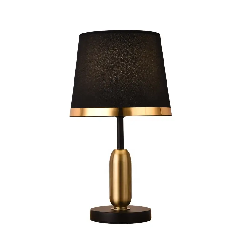 Modern Creative Black Fabric Shade Desk Lamp For Home Decoration