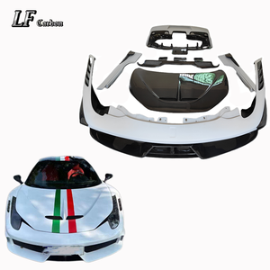 Adecuado para <span class=keywords><strong>Ferrari</strong></span> 458 SP Style Semi-carbon Fiber Parachoques delantero Parachoques trasero Faldones laterales Capucha Kit de carrocería de alta calidad - Product Image 1