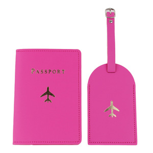 Ensemble porte-<span class=keywords><strong>passeport</strong></span> et étiquette de bagage de voyage en gros bon marché en cuir PU couverture de <span class=keywords><strong>passeport</strong></span> personnalisée et étiquette de bagage - Product Image 6