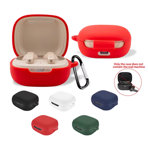 Étui de protection pour écouteurs en silicone souple de qualité supérieure pour <span class=keywords><strong>JBL</strong></span> <span class=keywords><strong>Live</strong></span> Pro + TWS Housse de protection antichoc avec crochet porte-clés - Product Image 4