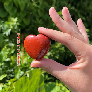 หินแจสเปอร์สีแดงรูปหัวใจ ขายส่ง หินคริสตัลบำบัดธรรมชาติ สำหรับตกแต่งบ้านและสำนักงาน ของขวัญวันหยุดสุดพิเศษ - Product Image 2