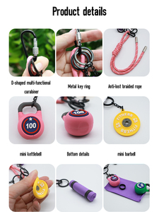 Portachiavi Personalizzato 3D per Fitness: Kettlebell Colorato, Corda da Palestra, Pesi a Forma di Osso Blu, Dischi per Bilanciere, Manubri - Product Image 5
