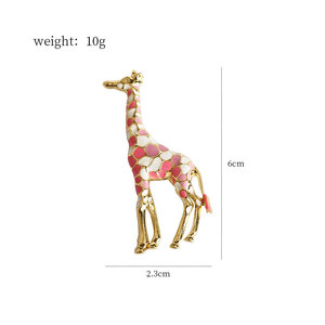 Moda lindo Animal de dibujos animados broche Pin Color <span class=keywords><strong>jirafa</strong></span> broche ropa seda bufanda hebilla decorativa ramillete broches - Product Image 6