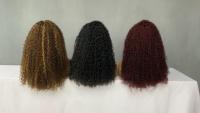 Perruque en cheveux humains Pixie Curl trois couleurs 360 lace sans colle