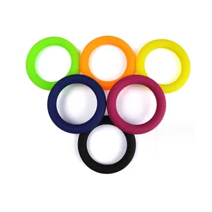 Atacado 3 conjuntos de Masculino Delay Ejaculação Donut Adulto Brinquedos Sexuais Impermeável Silicone Galo Anéis Para Homens Casal Penis Ring Vibrador