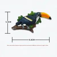 Aimant de réfrigérateur en résine créatif, oiseau tridimensionnel, souvenir touristique culturel, cadeau, vente directe du fabricant, vente en gros