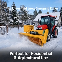 Brosse à neige montée sur véhicule routier municipal, légère et haute performance, moteur diesel, 30 degrés de déviation, garantie 1 an