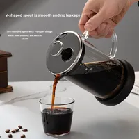Cafetière à piston en verre borosilicate écologique et acier inoxydable 304, infuseur à thé, design européen moderne, préparation manuelle